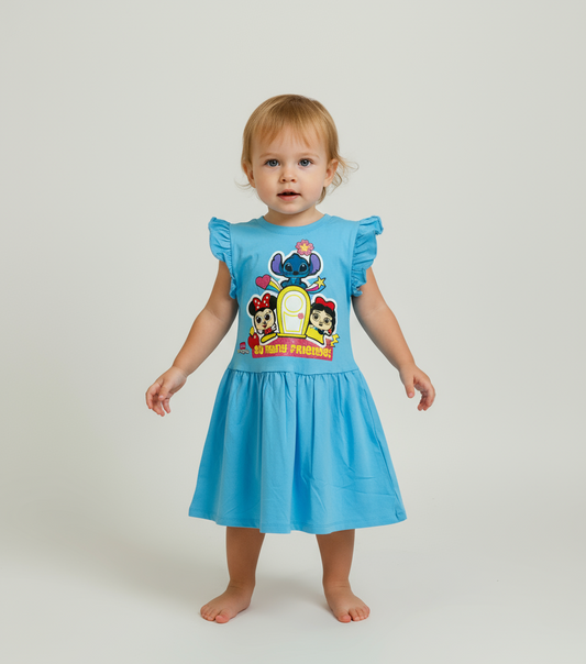 Vestido para niña Stitch azul D10-DB-105D