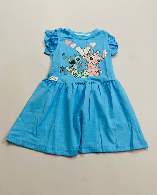 Vestido para bebé niña Stitch azul D10-STI-117B