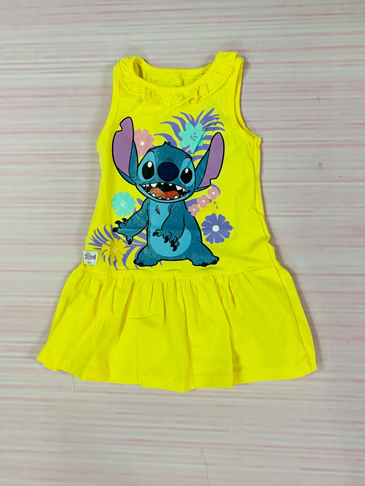 Vestidos para bebé niña Stitch amarillo D10-STI-118B