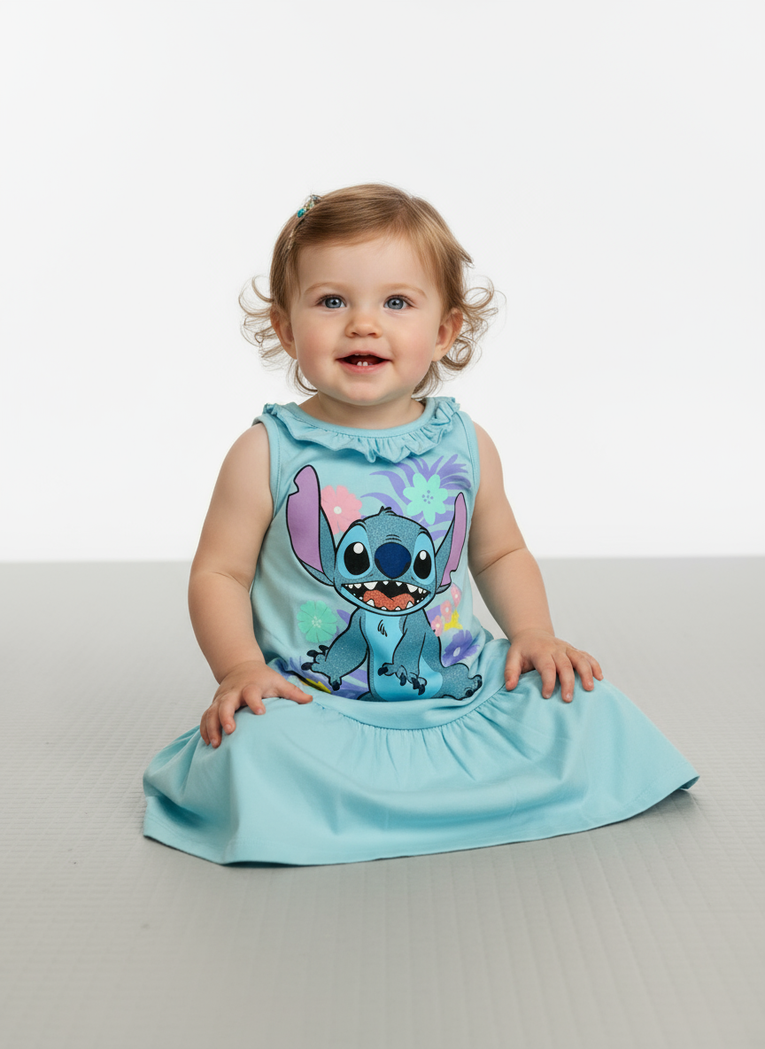 Vestido bebe niña Stitch azul D10-STI-118B