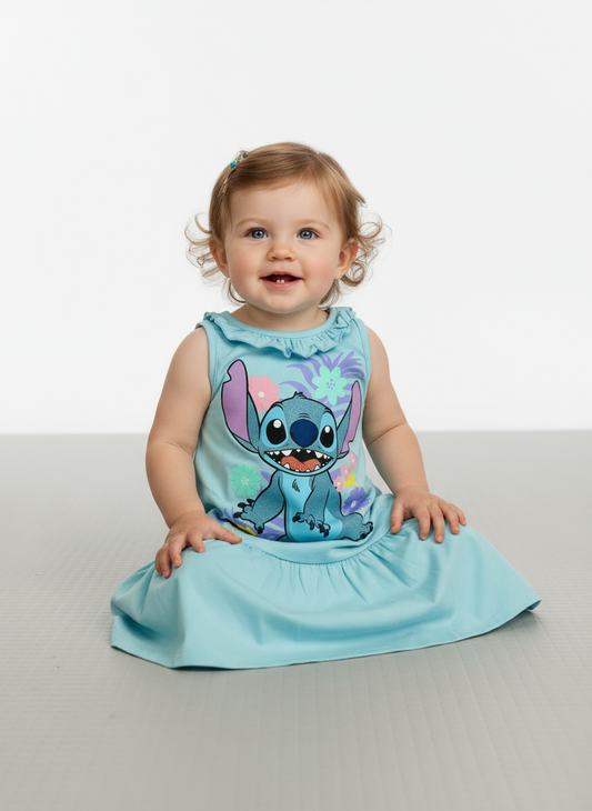 Vestido bebe niña Stitch azul D10-STI-118B