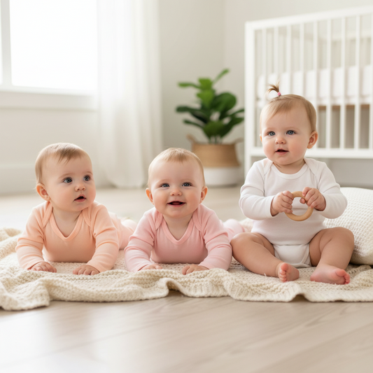 Set 3 mamelucos salmon rosado blanco bebe niña Tinytots D10020TT