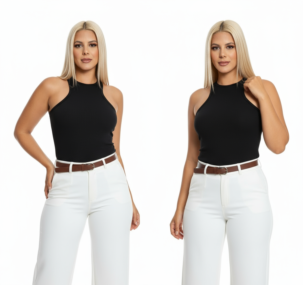 Camisa dama blusa negra chic mi CTD1169-44 390290