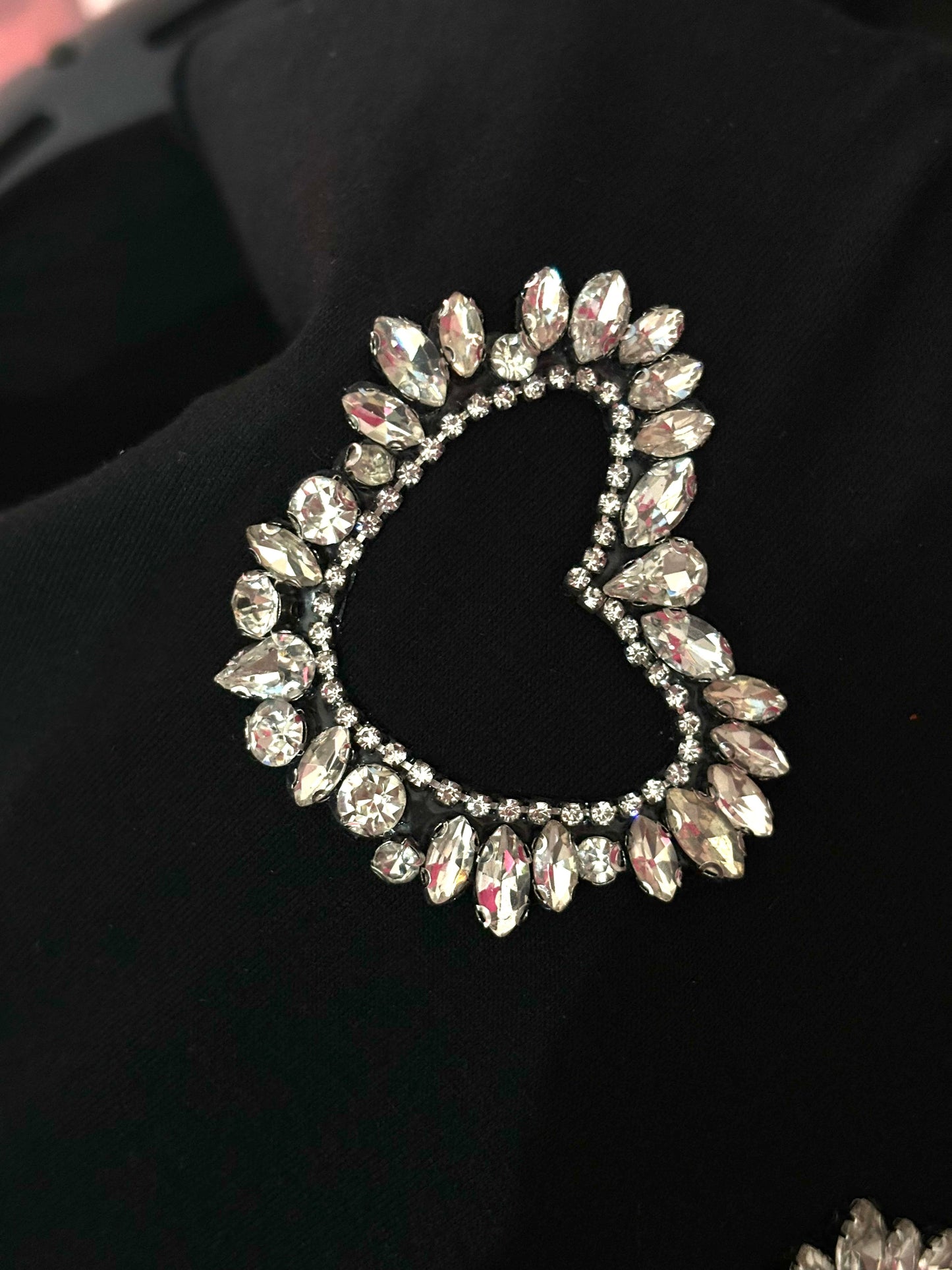 Camisa corazones brillantes negra S-XL IN1-2219 450350