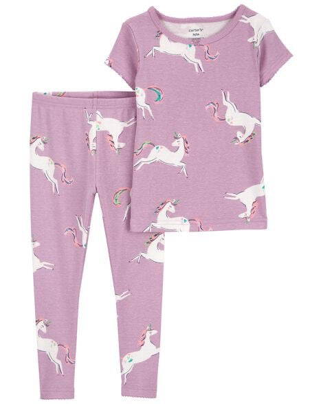 Set pijama 2 piezas niña carters unicornios morada 04337392