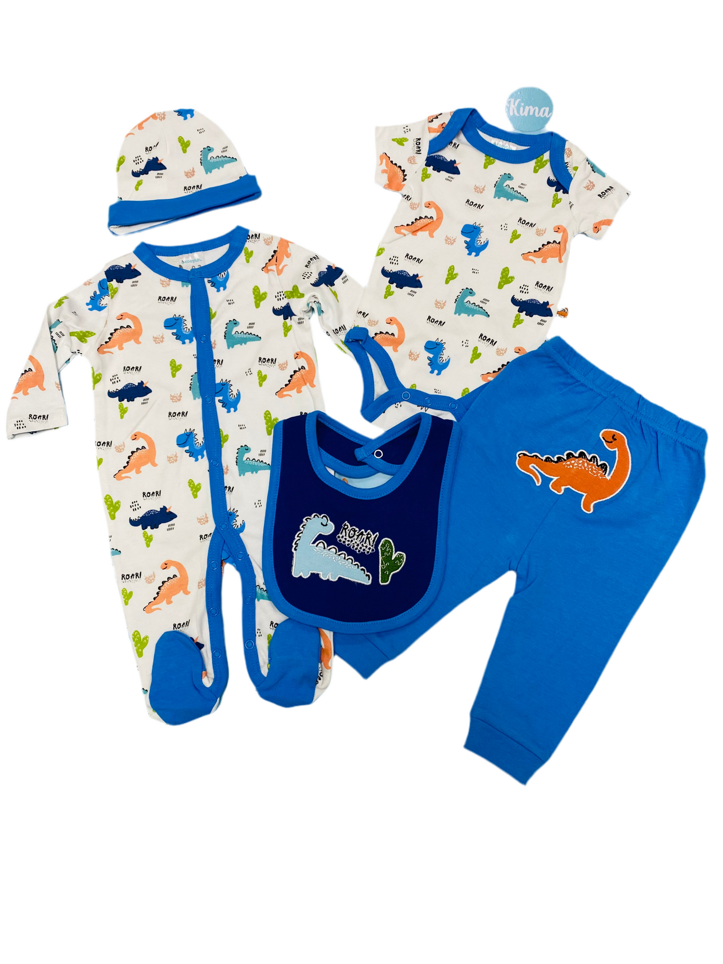Set de 5 piezas dinosaurio Niño Kobytin