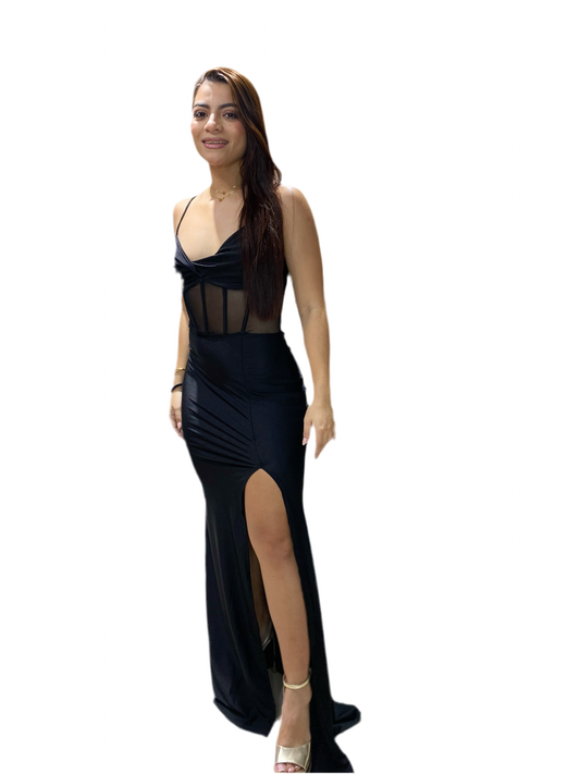 Vestido gala Dama negro CVD1233-21 890690