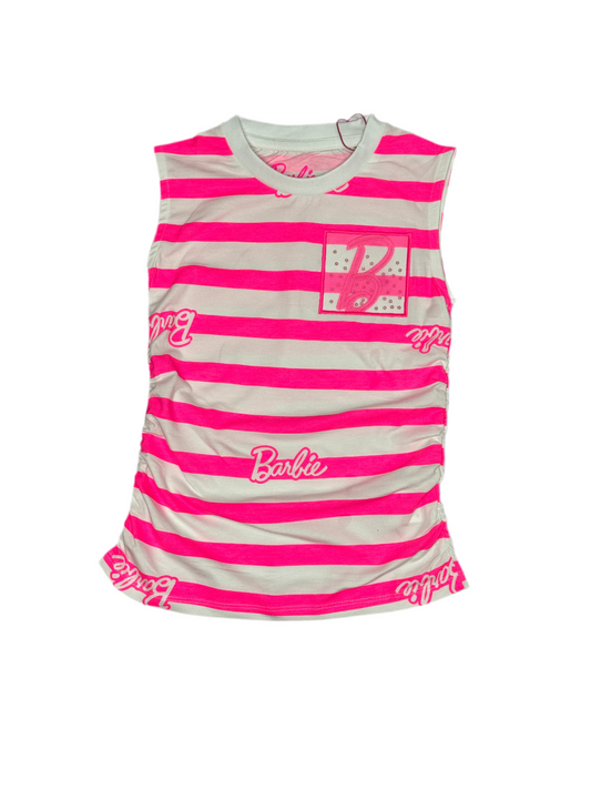 Camisa blanca rosada niña Barbie Disney BA-90055