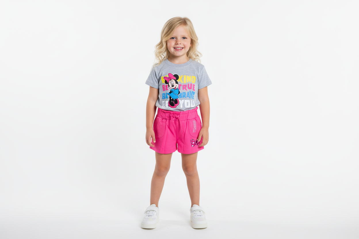 Set 2 piezas camisa gris bebe niña minnie disney promo 2x1000