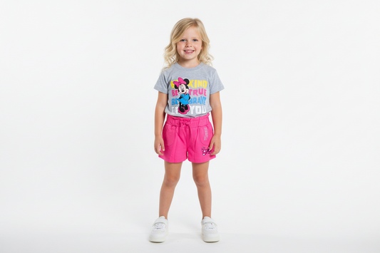 Set 2 piezas camisa gris bebe niña minnie disney promo 2x1000