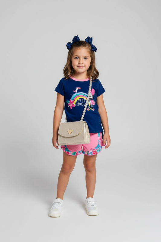 Set 2 piezas camisa azul bebe niña minnie disney promo 3x1000 490390