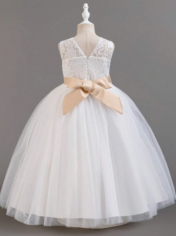 Vestido blanco largo para evento de gala