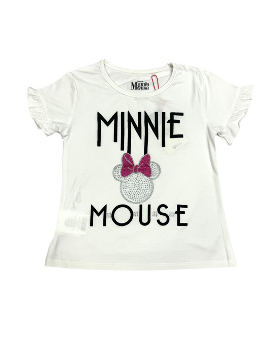 Camisa blanca perlas niña Minnie Disney MM-2503
