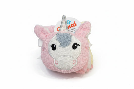 Set esponja toalla baño genial bebe niña