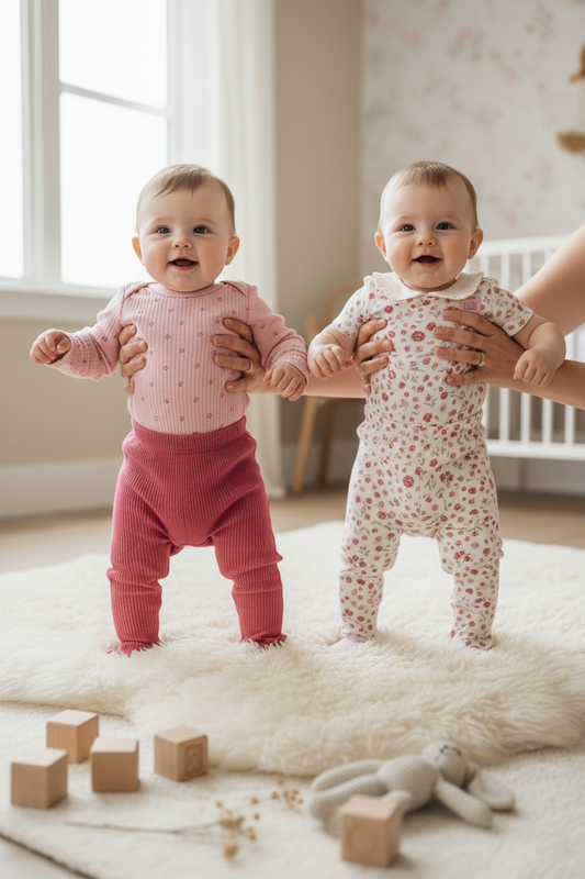 Set 4 piezas bebe niña camisa mameluco pantalon rosado love Tinytots DA2712-AST-TT