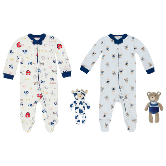 Pijama mameluco y peluche apego oso bebe niño Tinytots DA3245-ASTTT