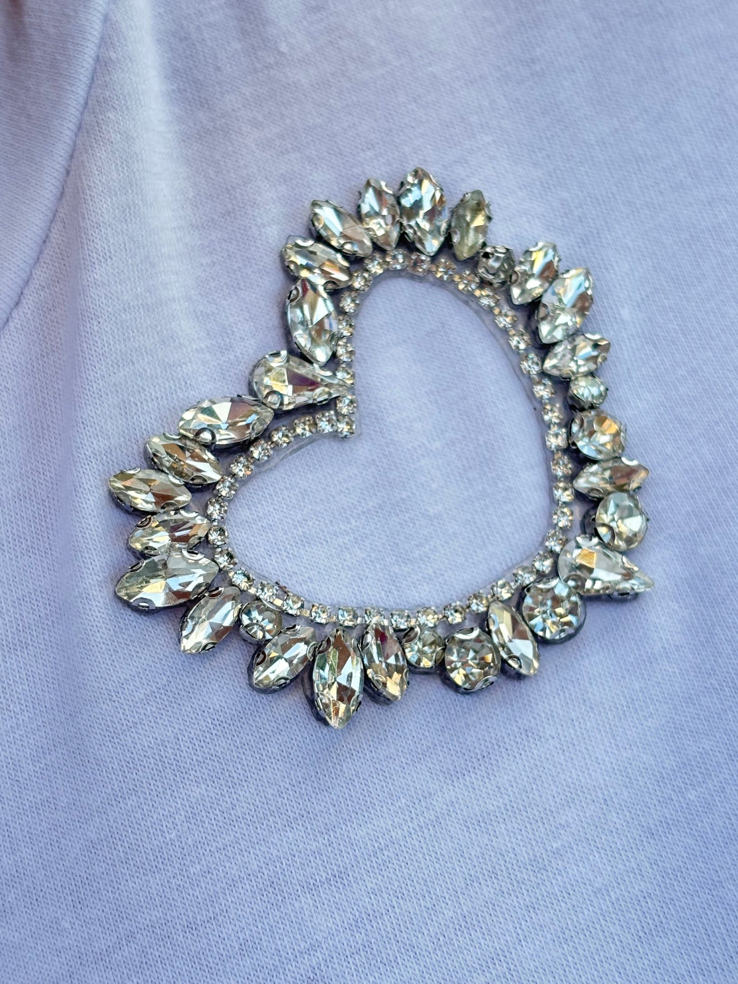 Camisa corazones brillantes blanco S-XL IN1-2219 450350