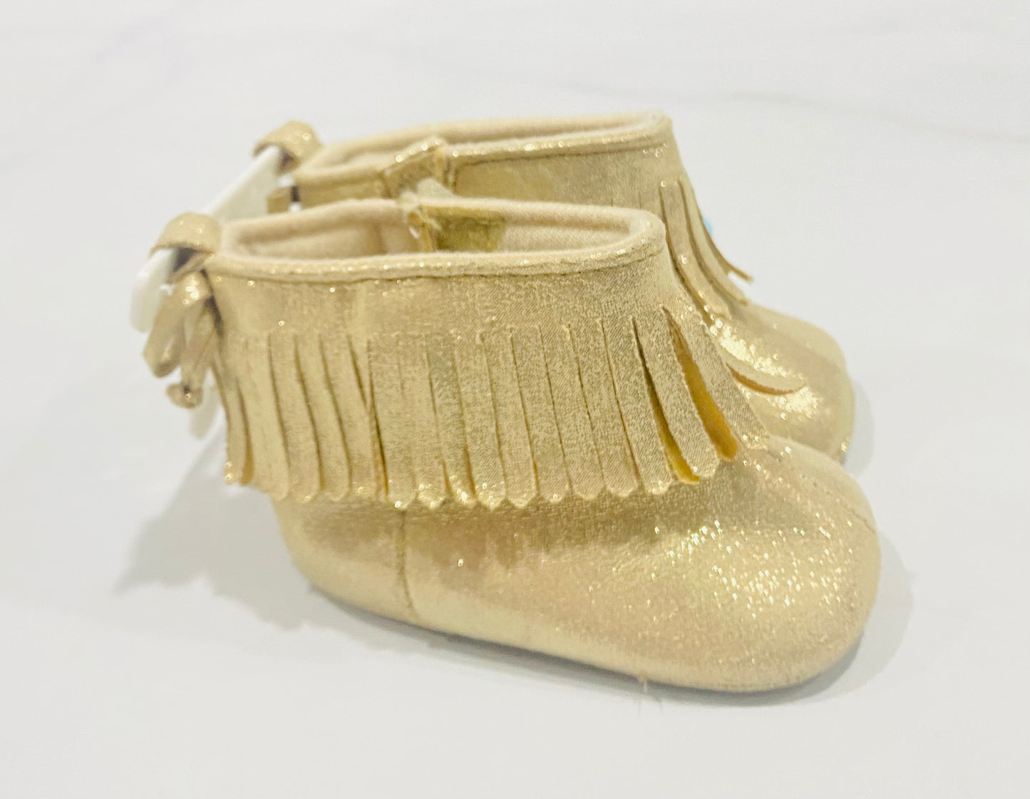 Zapato mocasines doradas H&M bebe niña