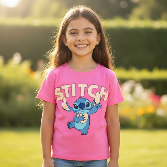 Camisa niña rosada Stitch D1-STI-110D