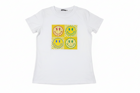 Camisa carita feliz blanco  S-XL IN1-2201 450350