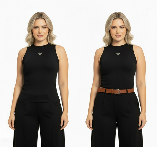 Camisa dama negra chic mi CTD1169-29 390290