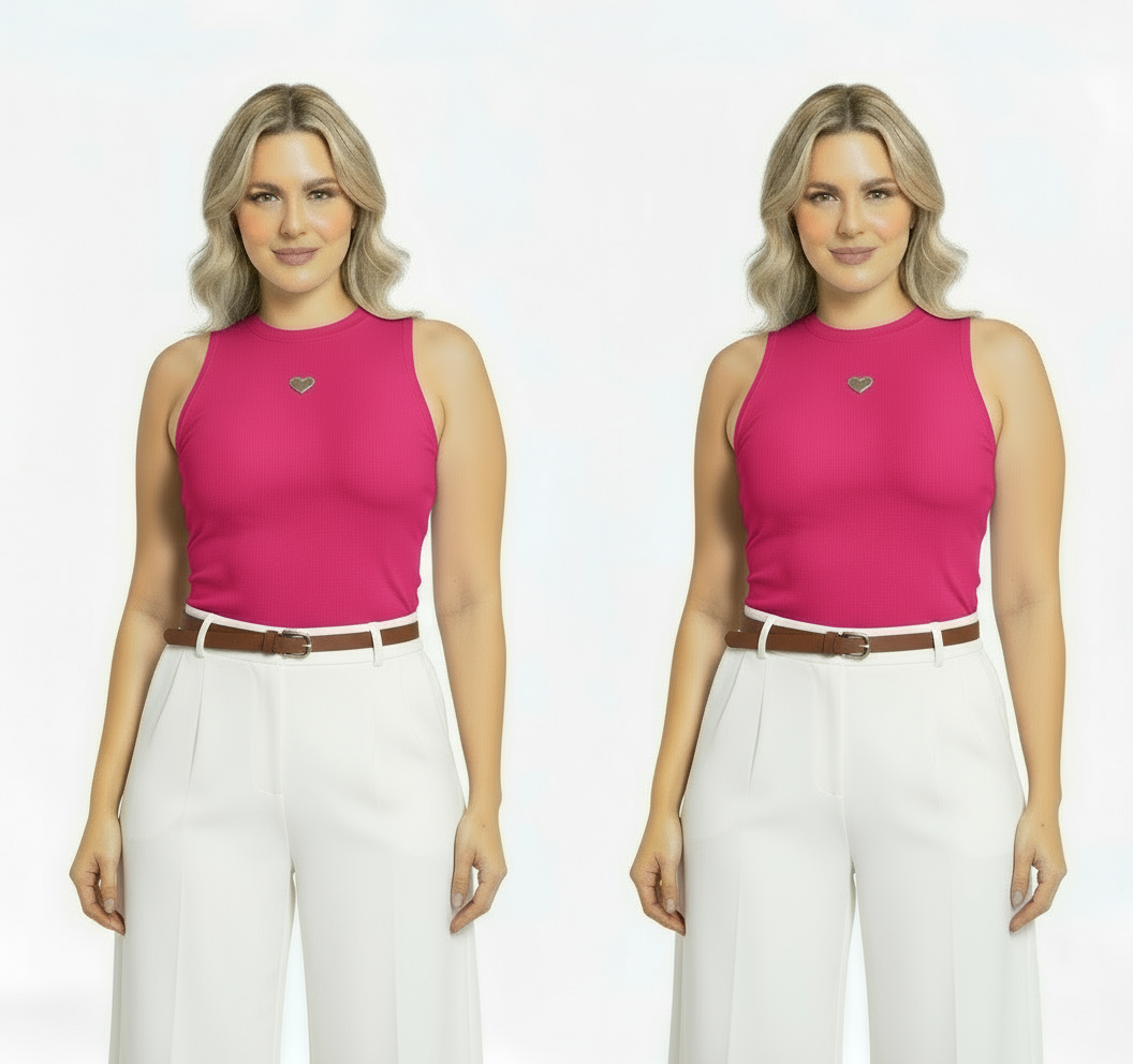 Camisa dama rosado fucsia chic mi CTD1169-29 390290