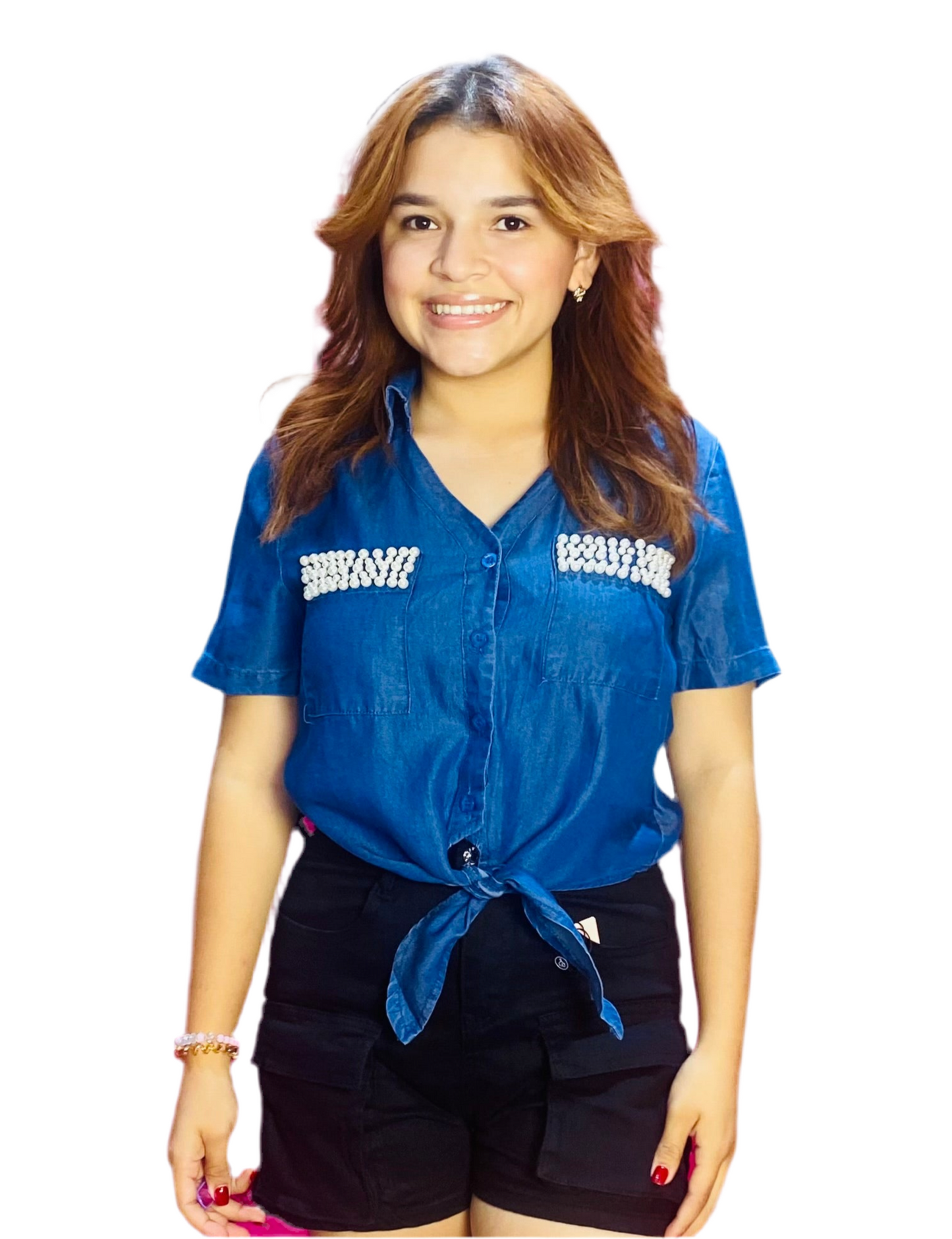 Camisa Jeans para dama Azul oscuro CTD1188-12 590490