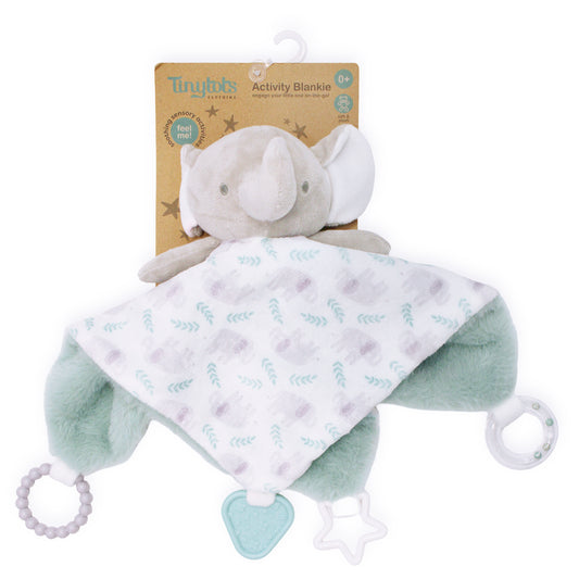 Juguete peluche sensorial elefante bebe niña Tinytots DF153-GY