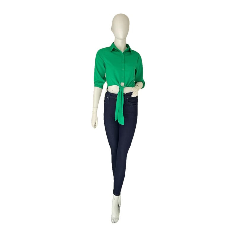 Camisa con mangas dama PR1-734 verde 490390 promo 3x1000