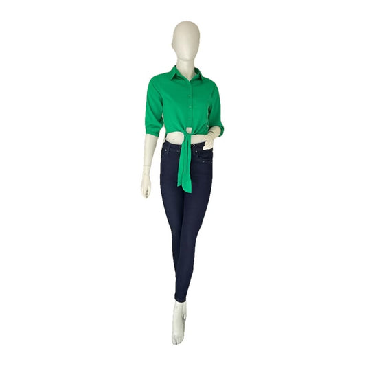 Camisa con mangas dama PR1-734 verde 490390 promo 3x1000