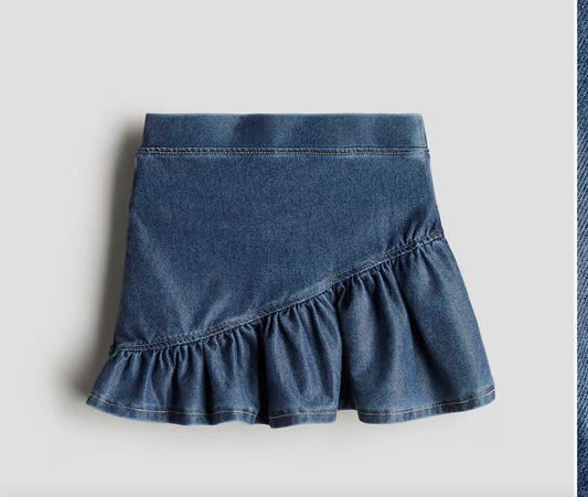 Falda jeans azul oscuro h&m Niña