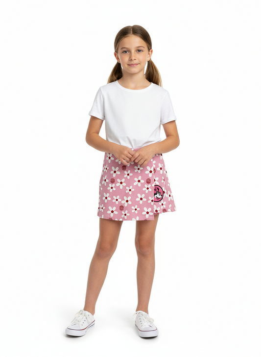 Falda rosada claro niña flores Minnie Disney MM-2624 promo 2x1000