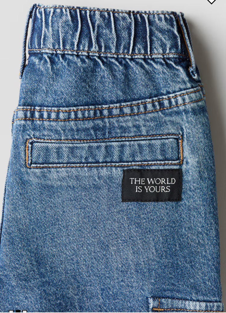Pantalón jeans cargo niña H&M