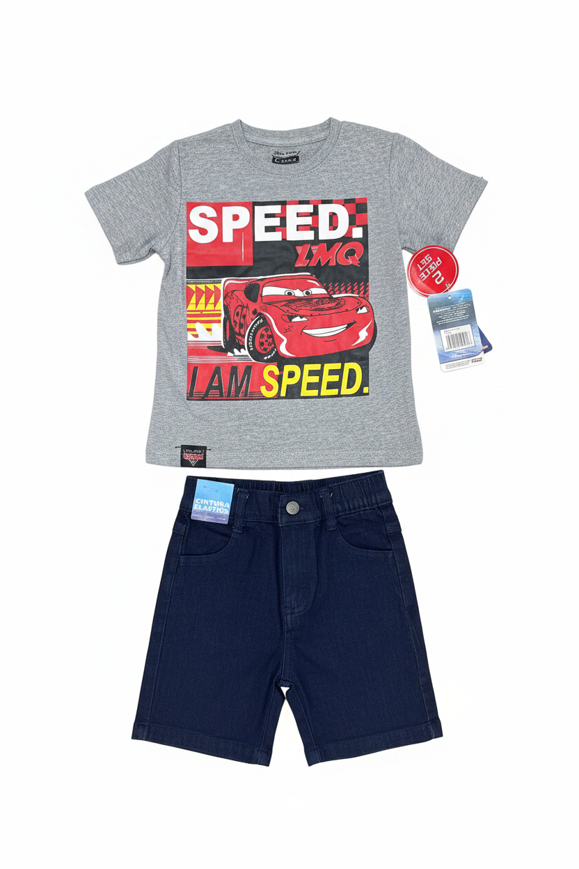 Set 2 piezas rayo McQueen cars camisa gris niño A9-C3-187N 545490