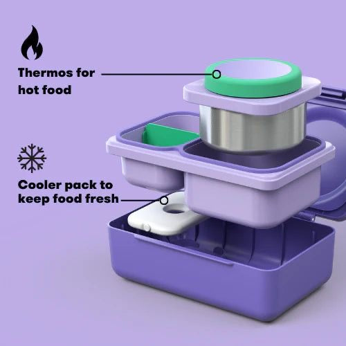 Lonchera accesorio para comida antiderrame niña niño OMIELIFE box up morada