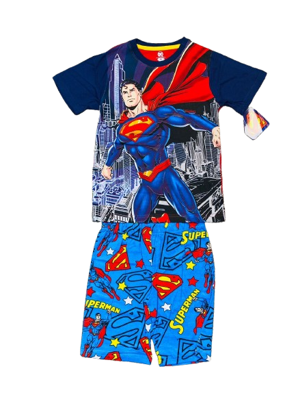 Set 2 piezas short camisa superman Niño