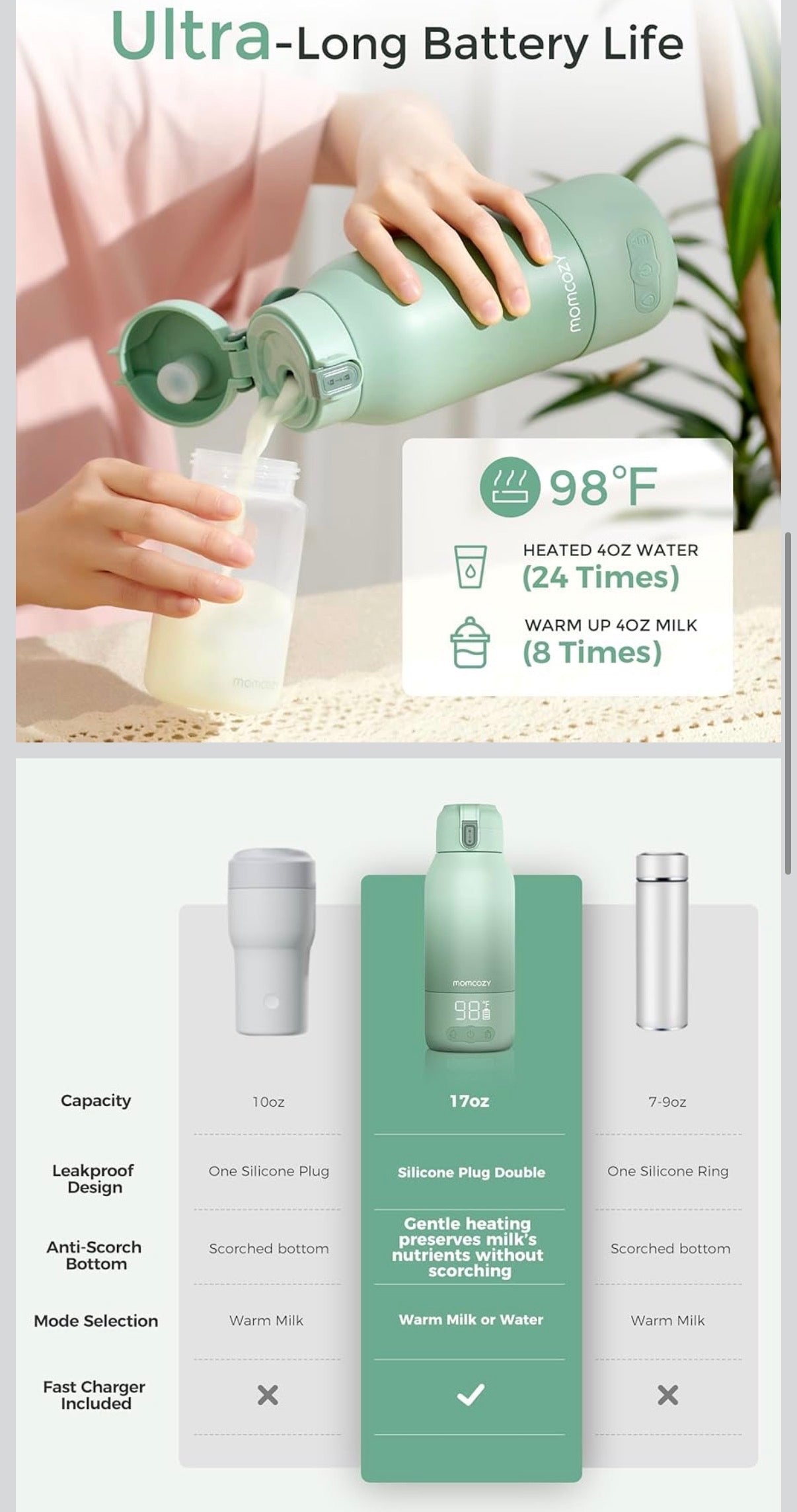 Calentador de leche materna Mom cozy