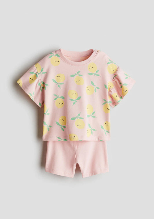 Set 2 piezas limones rosado H&M niña