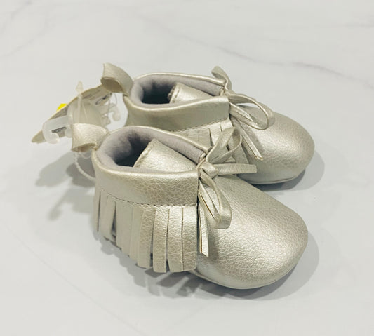 Zapato mocasines gris bebe niña