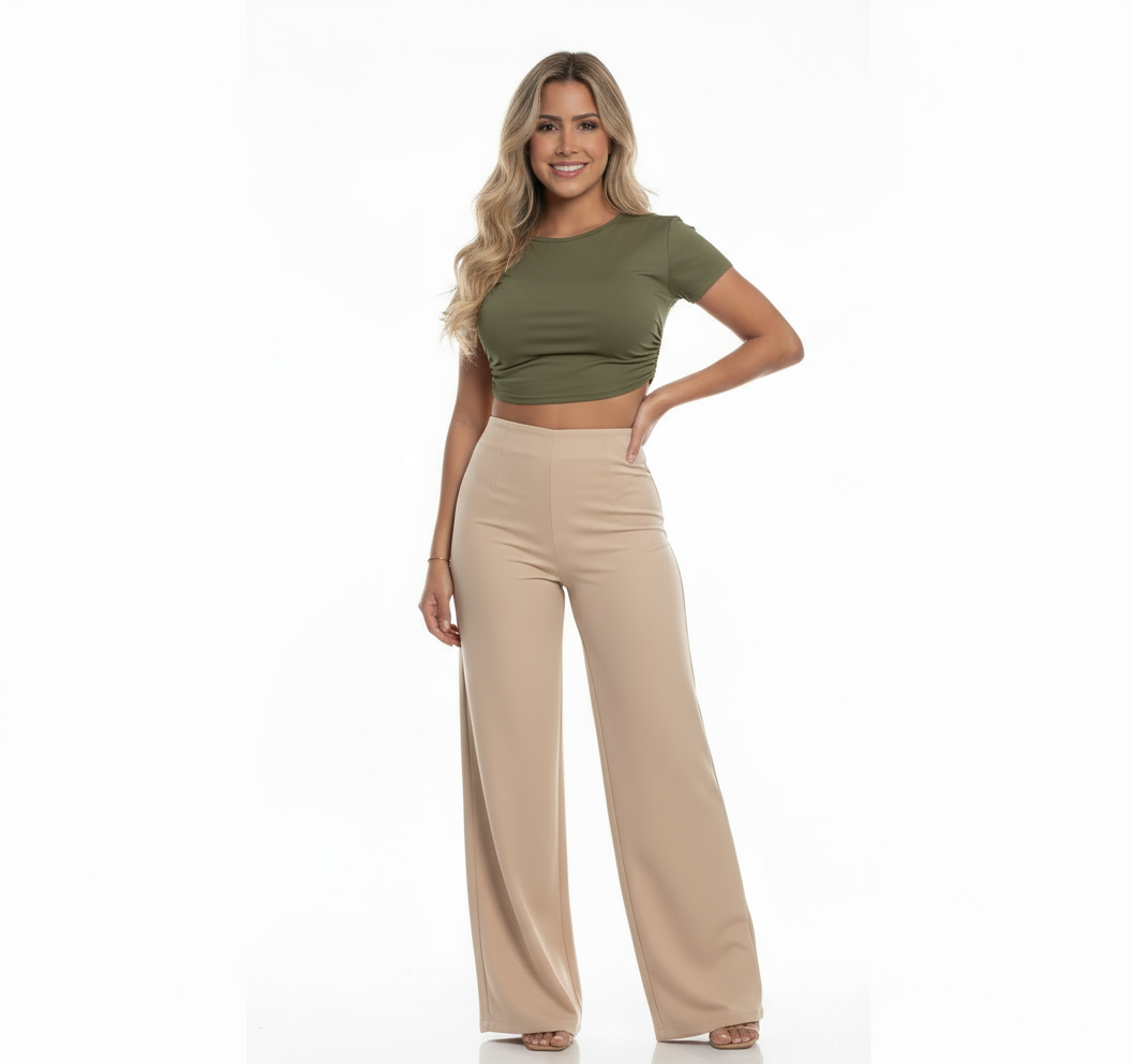 Camisa dama blusa verde olivo CTD1004-25 390345