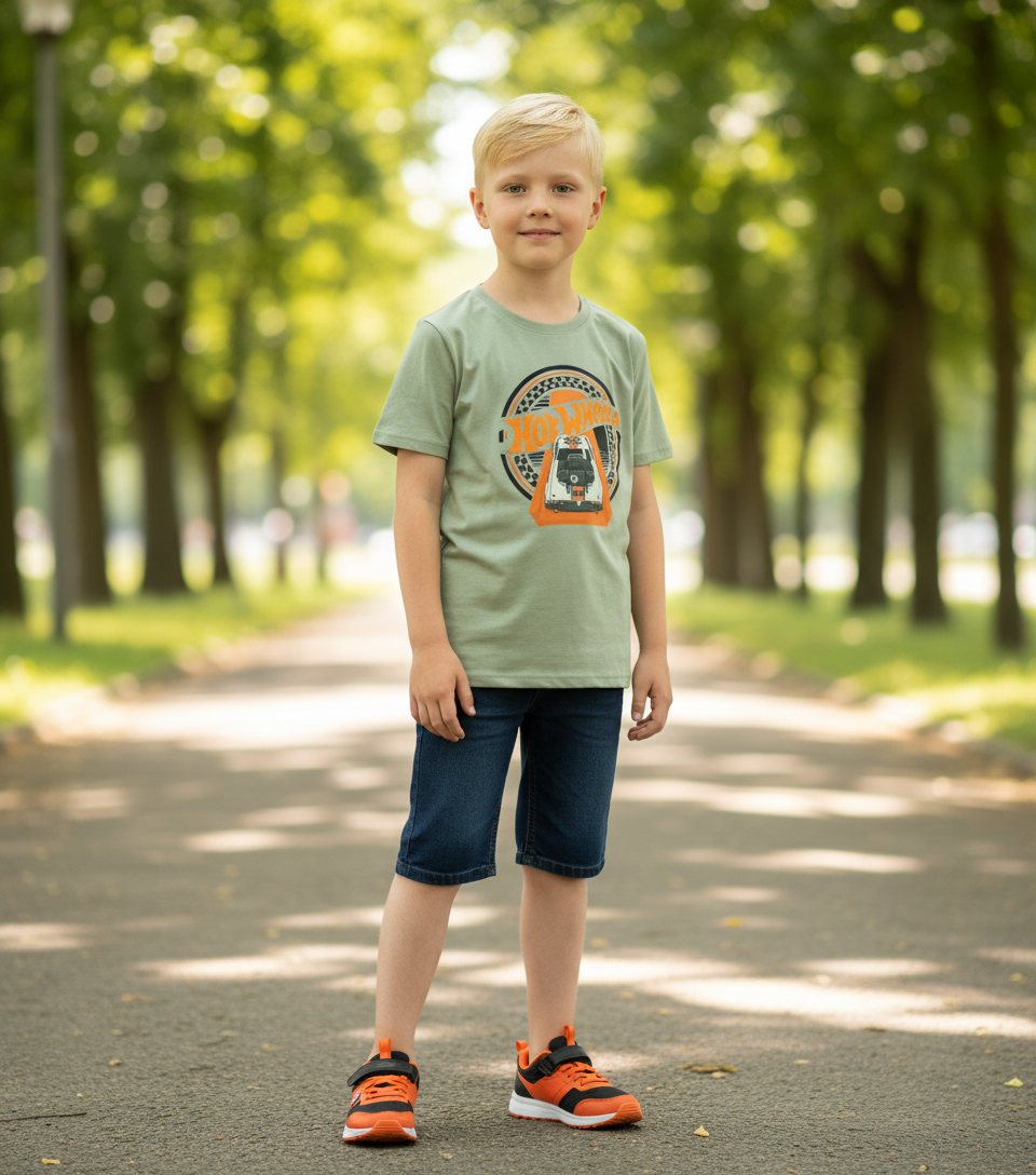 Camisa gris niño Hotwheels Disney HW-91425