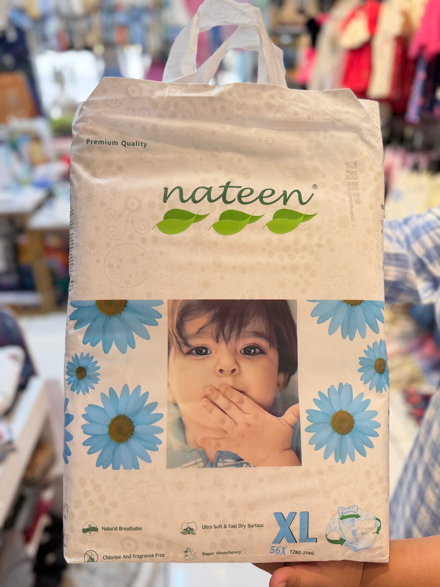 Pañales bebe niño niña nateen XL 56 uni/paq NA0000039