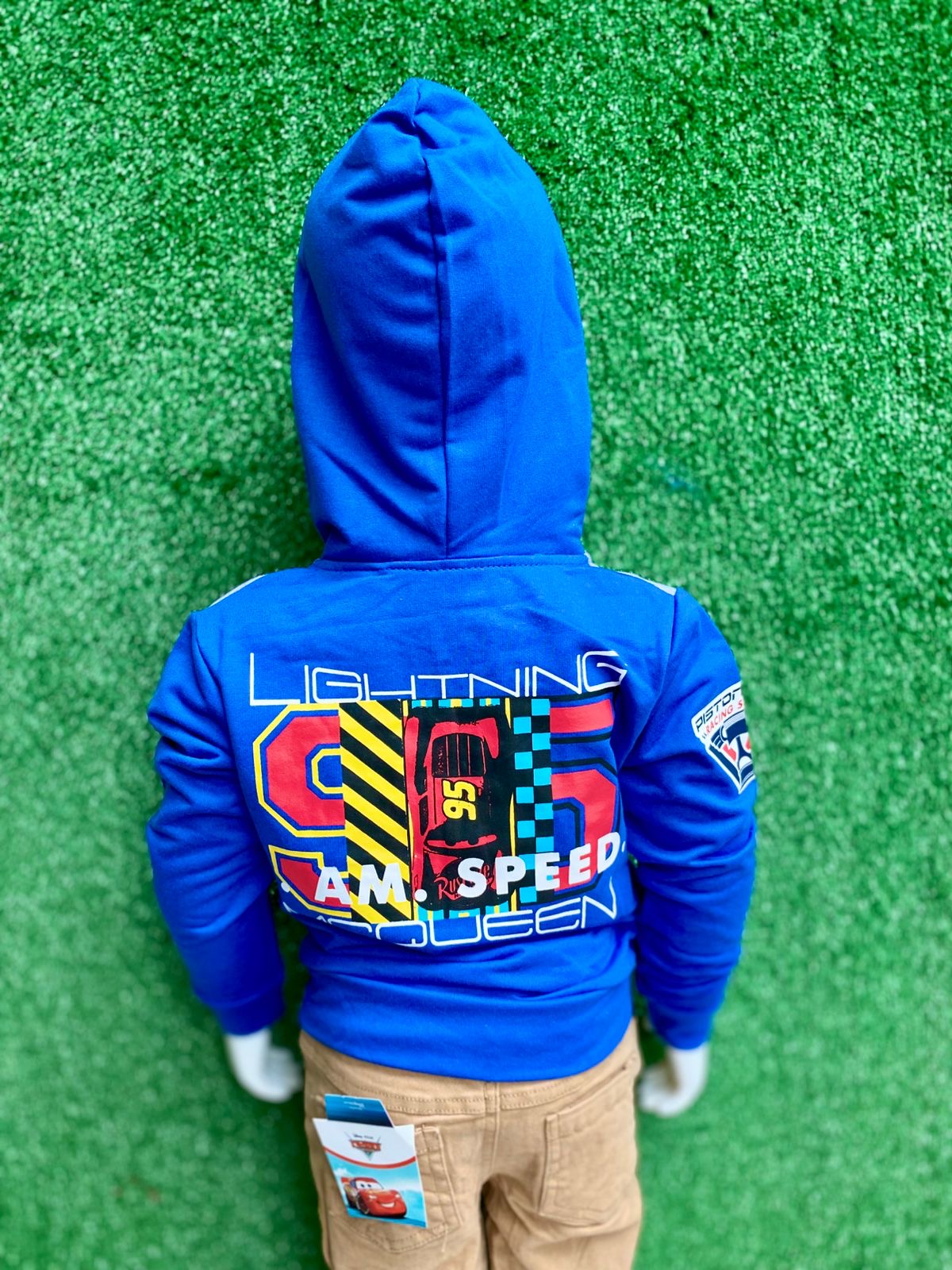 Suéter sudadera hoodie azul rayo McQueen niño 93625584