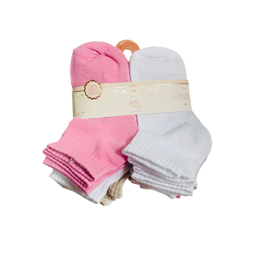 Set 20 pares calcetines rosados bebe niña Tahari Girl