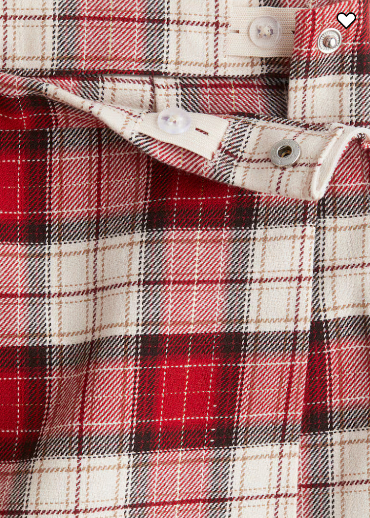 Falda cuadros rojo niña H&M 1252937002