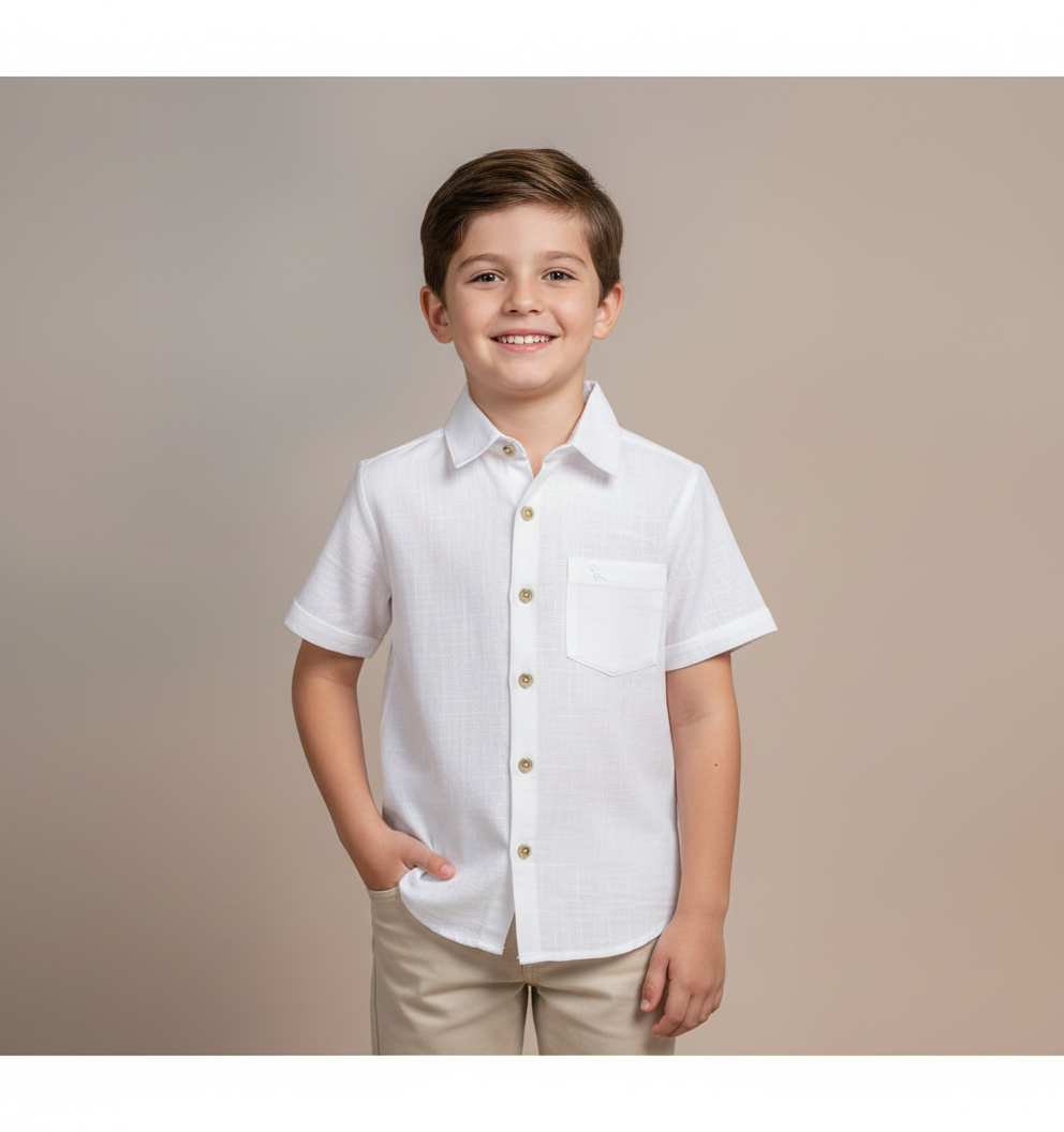 Camisa blanca niño formal Quimby 34490-000101o