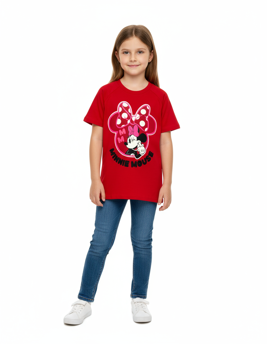 Camisa roja niña Minnie Disney MM-2630 promo 3x1000