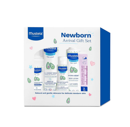 Set regalo gift mustela  bebe niña niño kit limpieza shampoo gel crema cleansing water hidratante crema pañales