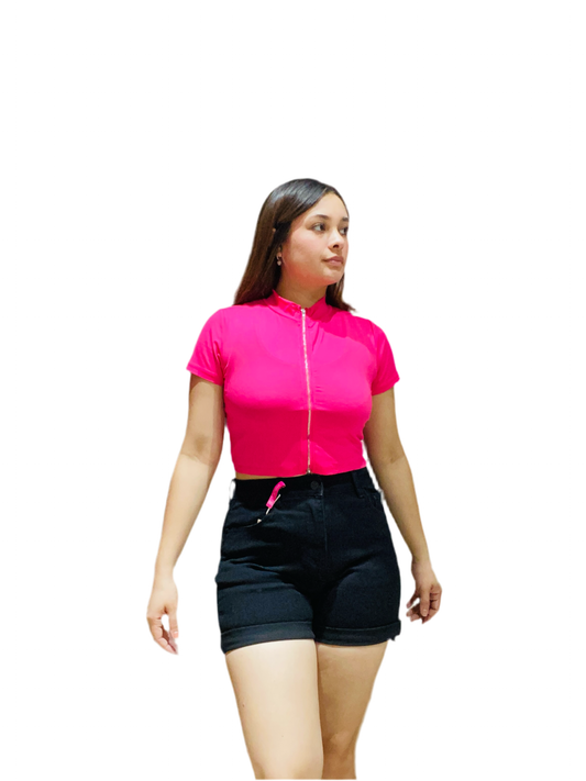 Short Jeans dama Negro Tiro Alto Skinny IN7-1873 tallas 3-15 490390