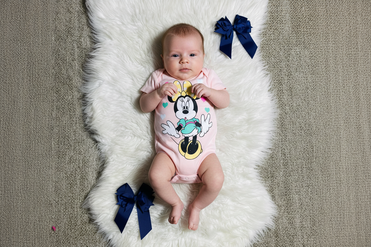 Mameluco azul rosado Minnie bebe niña D2-MI-1015B promo 4x1000 290245